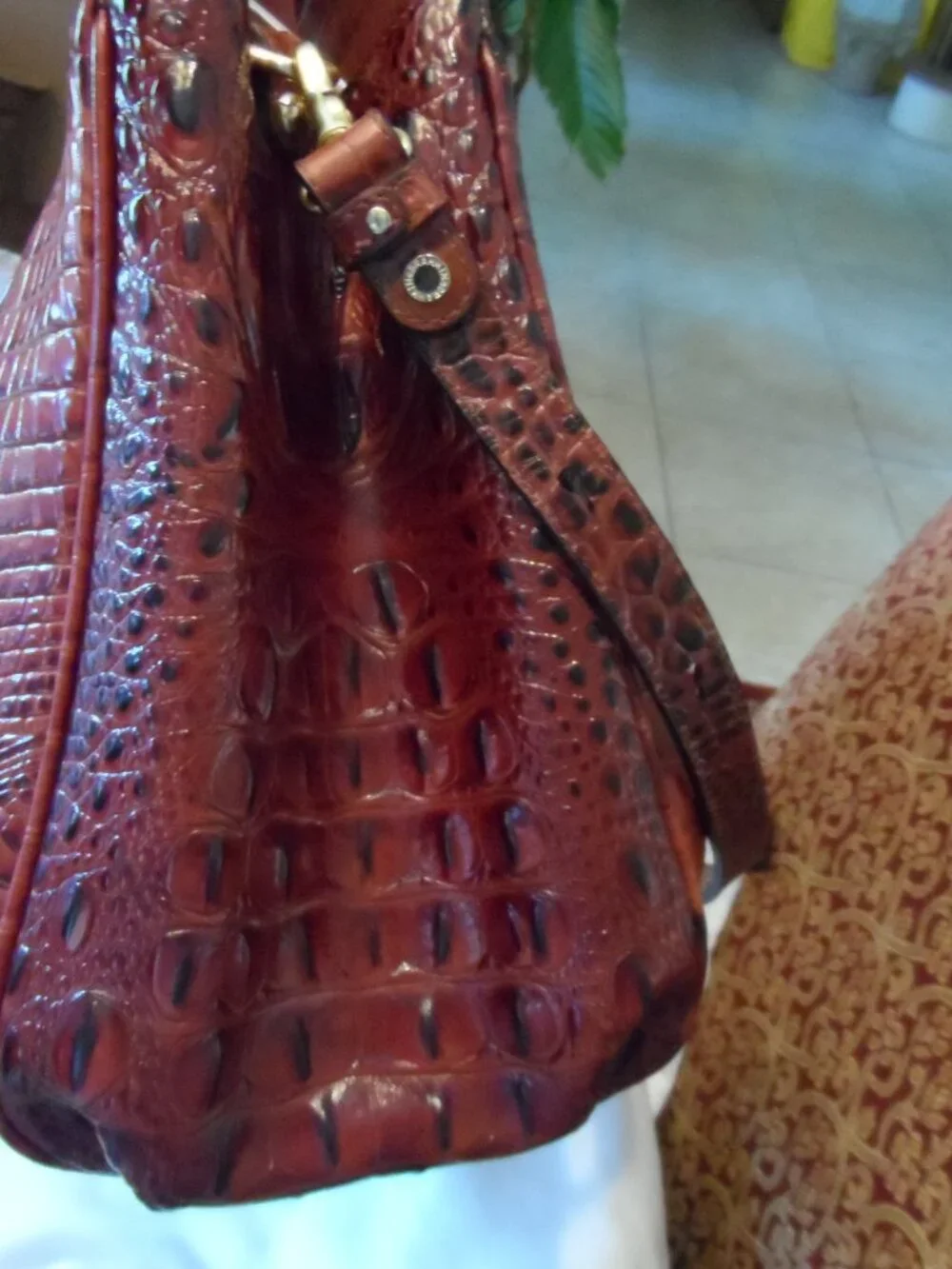 New Brahmin Elisa Pecan Melbourne Leather Handbag